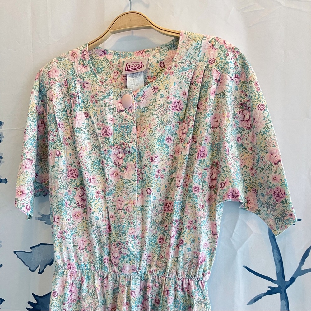 Vintage California LOOKS Cotton Floral Dress 16P